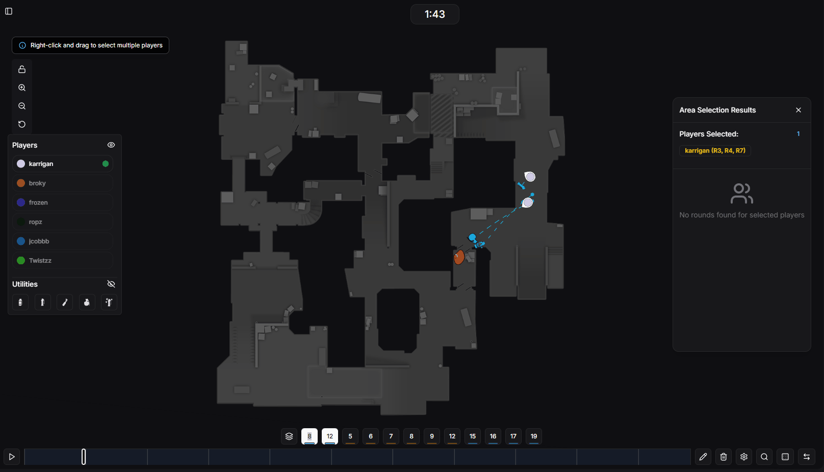 Navigation buttons for switching between modes