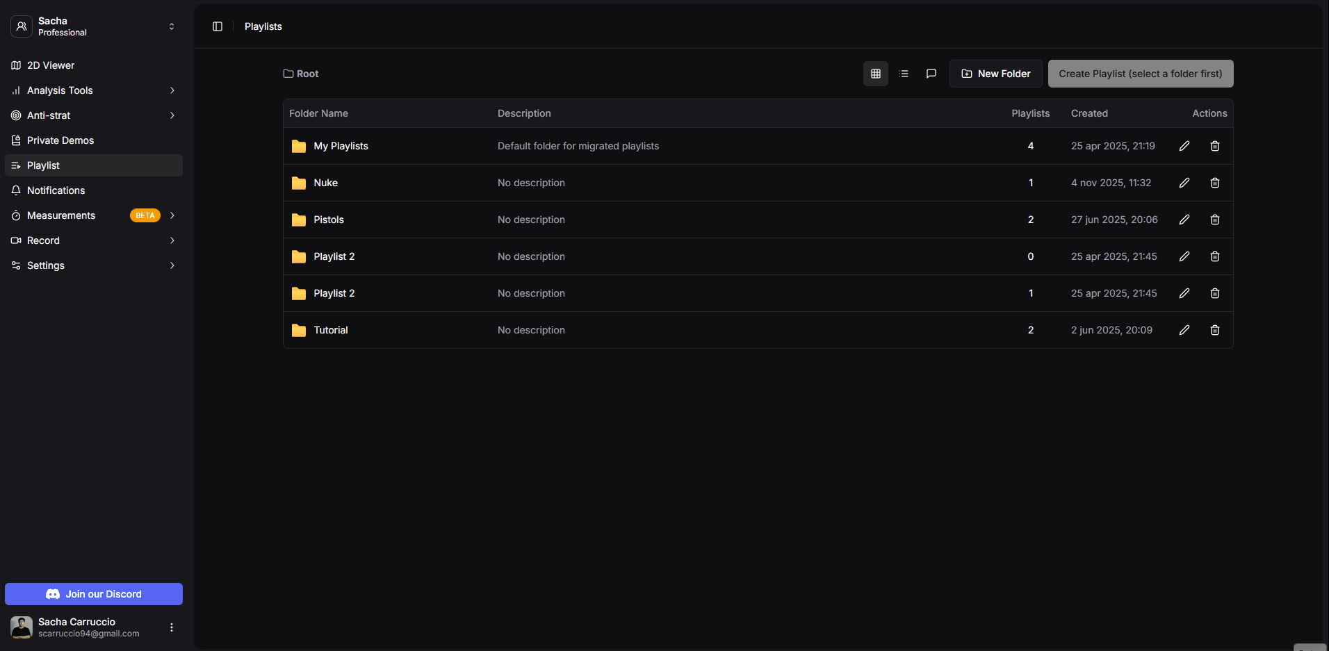 Organizing playlists and folders