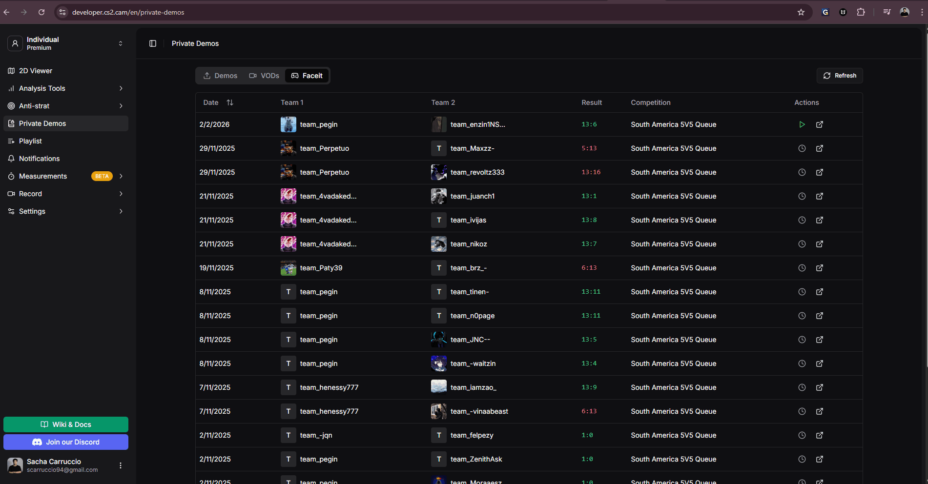 Watching processed FACEIT demos