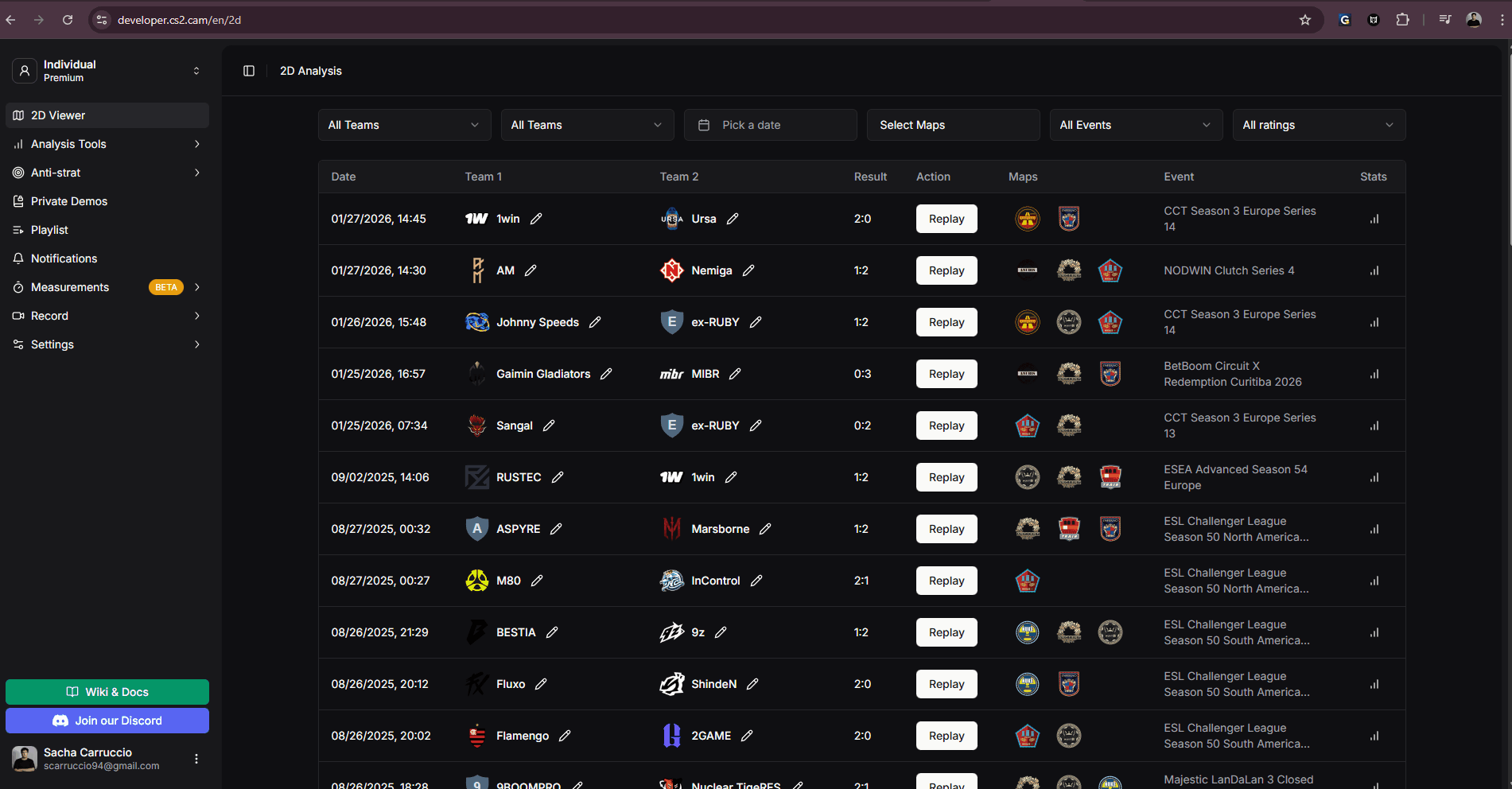 Accessing FACEIT tab in Private Demos